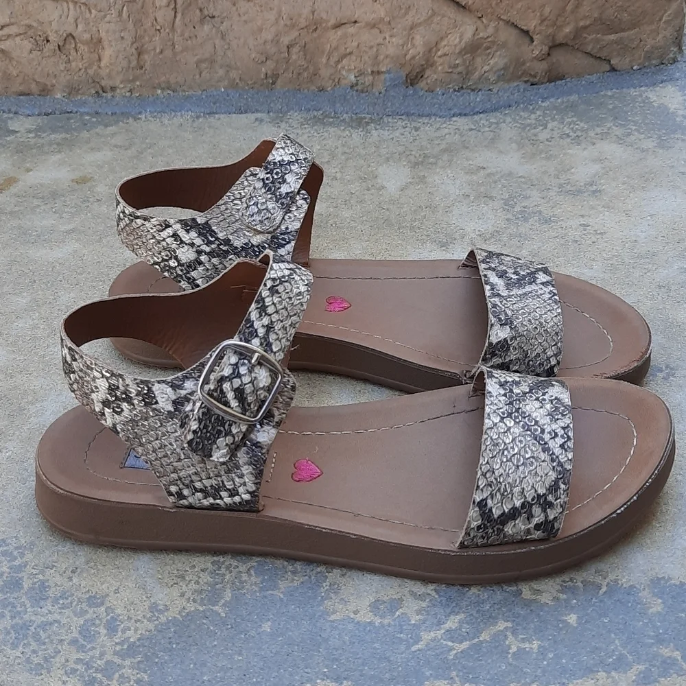 Steve Madden 3 snakeskin print sandals